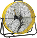 HiCFM 8200 CFM 24 inch Portable High Velocity Drum Fan With Powerful 1/3 HP Motor, Turbo Blade, 3 Speed Low Noise Design and 9ft Power Cord for Air Circulation, Convenience - UL Listed