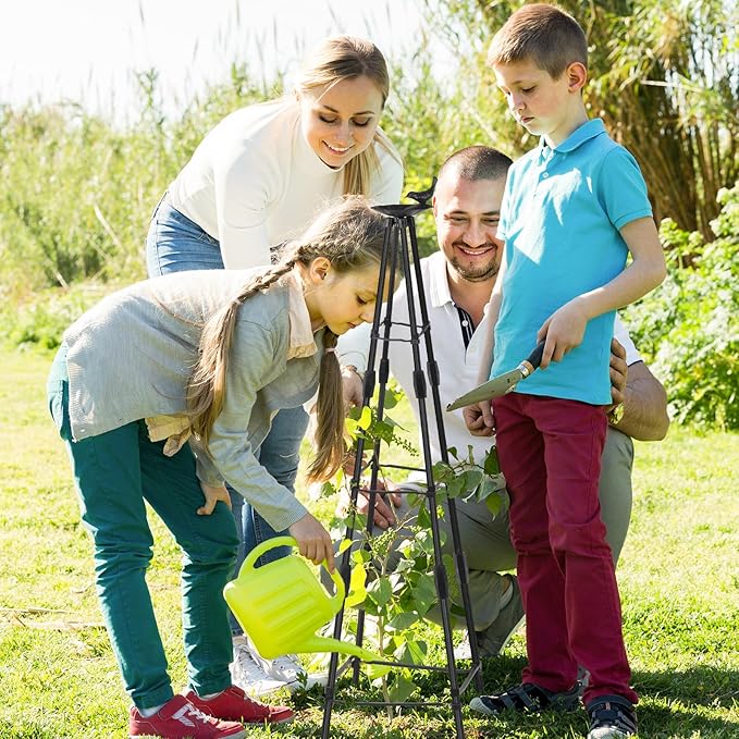 4Ft Garden Trellis for Climbing Plants Outdoor, 2Packs Trellis for Monstera Plants Indoor Large, Tower Obelisk & Fan-Shaped Plant Support Garden Trellis for Potted Flowers, Tomatoes, Vines