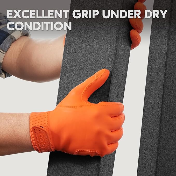 Vgo... NGG X1 Chemical Resistant Work Gloves,Starﬁsh-Gen Seamless Gription Work Gloves,Reusable,Waterproof (TP1147)