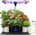 WiFi 12 Pods Hydroponics Growing System with APP Control,Indoor Garden up to 30" Height Adjustable with 48W Full Spectrum Grow Lights, Silent Pump System, Automatic Timer,Ideal Gardening Gifts