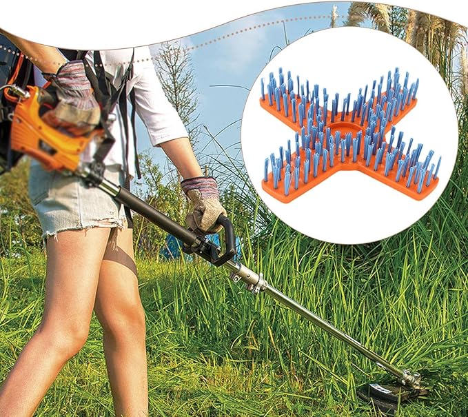 Gralara Lawn Mower Cleaning Brush Mower, Cleaning Tool Nylon Bristles Scrubber Tool for Floor Farm Home Driveway, Electric Lawn Mower, Style C