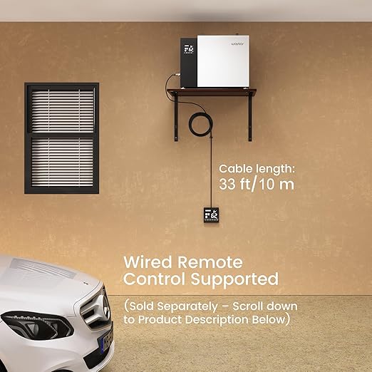 Waykar 158 Pint Commercial Dehumidifier with Pump and Drain Hose for Crawl Spaces, Basements, Ducted Industrial Use, and Water Damage Unit, for Spaces up to 7500 Square Feet, Smart Humidity Control