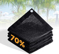 VICLLAX 70% Customized Black Garden Shade Cloth Sun Shade Fabric – UV Resistant Durable Sunblock Netting for Plants, Outdoor Patio, and Greenhouse Coverage, 8x19 FT