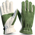 Leather Work Gloves for Men & Women, Cowhide Gardening Gloves, Reinforced Durable, Puncture Resistant & Cut Resistant Work Gloves