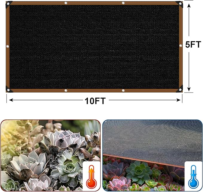 Shade Cloth - for Garden 90% Plant Shades Mesh Tarp with Grommets Outdoor Sun Shades Netting for Chicken Coop Greenhouse Vegetables Pergola Patio Cover