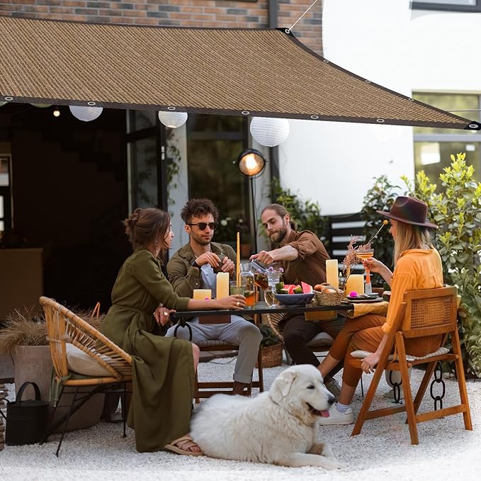 Shade Cloth,80% Sunblock Net with Metal Grommets and Reinforced Edges,Garden Sun Shade Netting,Used in Courtyards,Balconies,Carports,Greenhouse, Plants Growing,Chicken Coop Patios etc.10x14FT