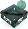 Cool Area 70% Sun Shade Cloth Mesh Tarp with Grommets for Plant Cover 3x6ft Patio Canopy Garden Pergola Greenhouse Car Barn Kennel Dark Green