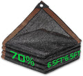 70% Shade Cloth, 6.5FTx6.5FT HDPE Mesh Tarp with Reinforced Grommets, Outdoor Sun Shade Net for Greenhouse, Plants, Garden, Pergola, Patio, Chicken Coop(6.5FT*6.5FT)