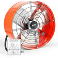 Xcity 14 inch Gable Mount Fan with Adjustable Thermostat, Heavy-Duty Vent Attic Fan, High Velocity 1600 CFM, 2400 sq.ft, Metal Exhaust Ventilator for Garage, Attic, Greenhouse