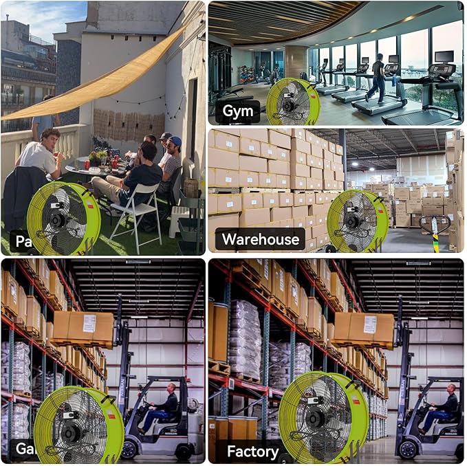 30 Inch Industrial Drum Fan 14000 CFM Ultra High Velocity Floor Fan for Large Warehouse, Shop & Gym - 3-Speed Heavy Duty Metal Cooling Fan with 360° Tilt, Rolling Wheels & UL Safety Listed