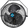 Tornado 12 Inch Outdoor Water-Resistant Wall Mounted Fan IPX4 Rated 3 Speed High Velocity Meatl Wall Fan For Commercial, Industrial, Residential, 6.6 FT Cord cETL Safety Listed, Black