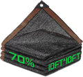70% Shade Cloth, HDPE Mesh Tarp with Reinforced Grommets, Outdoor Sun Shade Net for Greenhouse, Plants, Garden, Pergola, Patio, Chicken Coop (10FT*10FT)