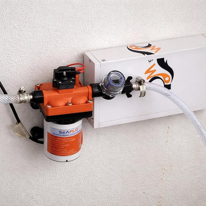 SEAFLO 42 Series On Demand Water Pressure Pump 12V 3.0 GPM 55PSI, with Bypass for Reduced Cycling, Self-Priming, For Marine/RV/Off-Grid, CE & Rohs Certified, UL Listed, 4-Year Warranty