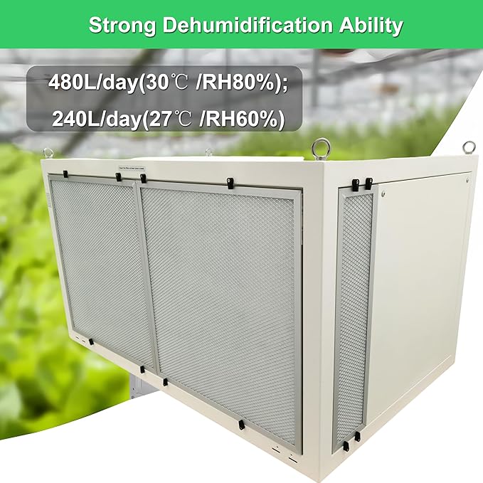 INTSUPERMAI Ceiling Mounted Frow Room Dehumidifier 240-480L/D Basement Commercial Greenhouse Ceiling Greenhouse Dehumidifier 220V