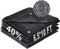 LOVE STORY 6.5x10FT 40% Black Shade Cloth Sun Shade Net with Grommets Sunblock Net Mesh Tarp for Garden,Plants Cover,Greenhouse and Patio