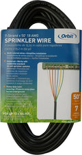 Orbit 57092 Underground Sprinkler Wire, 7-Strand Solid, 50 Ft, UF/UL Listed, Multi-Color, 18-Gauge