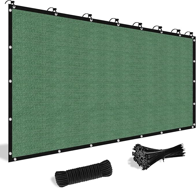 Shade&Beyond Customized Size 4' X 6' Shade Cloth with Grommets, 90% UV Protection UV Protection Mesh Tarp Sun Screens for Patio GN04, Green