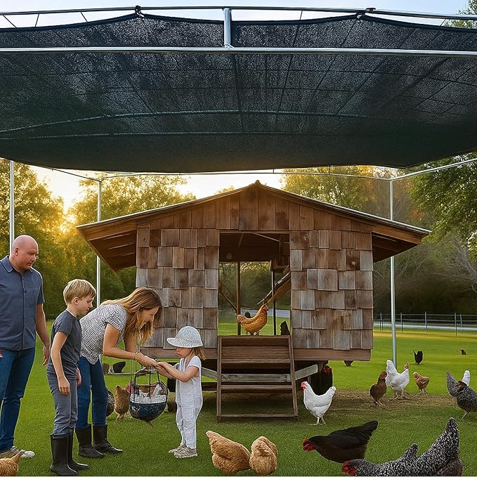 40% 6ft x 200ft Bulk Eyelets Shade Cloth Roll Sunblock Shade UV Resistant Net Windscreen Cover Fabric Roll for Garden Greenhouse Flower Plant Patio Kennel Canopy (Black)