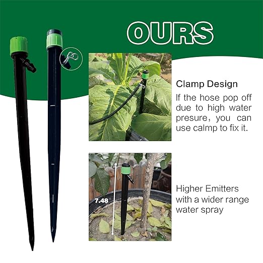 Irrigation Hose Garden Hose for 120ft Drip Irrigation System, Garden Watering System DIY Automatic Irrigation Equipment Set for Lawn Raised Bed Greenhouse Plant Watering