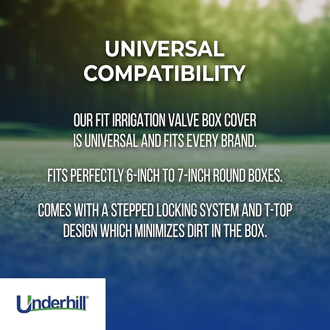 Underhill Sprinkler Valve Round Box Lid, VersaLid 6 Inch to 7 Inch Universal Cover for Automatic Irrigation System, Tan, VL-6T-24, 24 Pack