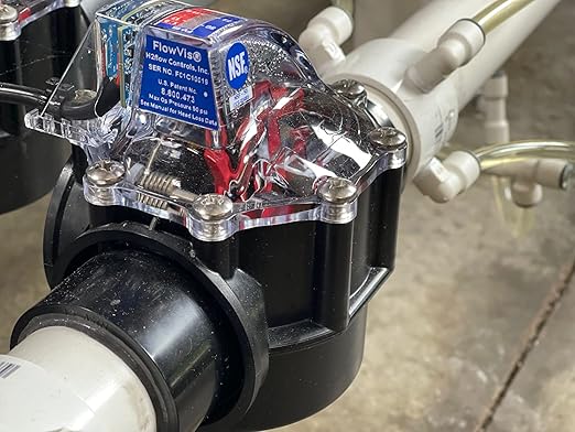 FV-25 Flow Meter with Check Valve and Velocity Scale for 2.5" Schedule 40 Pipe. Scale in GPM.