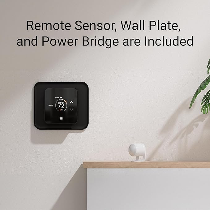 Lux TQX Thermostat with Remote Sensor, WiFi Thermostat Works with Matter, Alexa, Apple Home, Google, App & Voice Control, Programmable Smart Thermostat, C-Wire and wall Plates Included