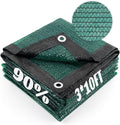 Cool Area 90% Sun Shade Cloth Mesh Tarp with Grommets for Plant Cover 3x10ft Patio Canopy Garden Pergola Greenhouse Car Barn Kennel Dark Green