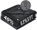LOVE STORY 6.5x6.5FT 40% Black Shade Cloth Sun Shade Net with Grommets Sunblock Net Mesh Tarp for Garden,Plants Cover,Greenhouse and Patio
