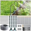 196FT 1/4" Quick-Connect Drip Irrigation System Kit, Automatic Garden Watering System with 32 Pcs Adjustable Spray Nozzles for Garden, Greenhouse, Yard, Lawn