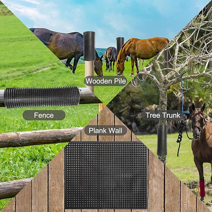 Goat Scratching Post | Full Massage Heavy Duty Comfortable Shedding Brushes,Goats Livestock Scratching Comb - for Farm Animal Cows Dogs Cattle