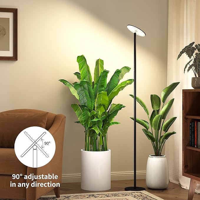 chiphy Grow Lights, Full Spectrum Plant Light for Indoor Plants, 40W, 10 Dimmable Brightness, 69" Heights Adjustable, Compatible with Smart Plug, Ideal for Large Tall Plants