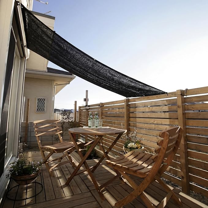 95% 6ft x 100ft Bulk Eyelets Shade Cloth Roll Sunblock Shade UV Resistant Net Windscreen Cover Fabric Roll for Garden Greenhouse Flower Plant Patio Kennel Canopy(Black)
