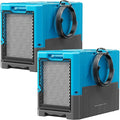 190Pints Commercial Dehumidifier for Basements with Pump Drain Hose, LGR Dehumidifiers with Wheels, Crawl Space Ddehumidifier for Basement, Warehouse and Garages Up to 6000 Sq, Blue-2026 Upgraded-2PC