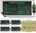 Seedling Heat Mat with Built-in Thermostat 4 Pack, 10" x 20.75" Waterproof Plant Heating Pad with Temperature Controller for Hydroponic,Germination, Indoor Gardening, Greenhouse, MET-Certified