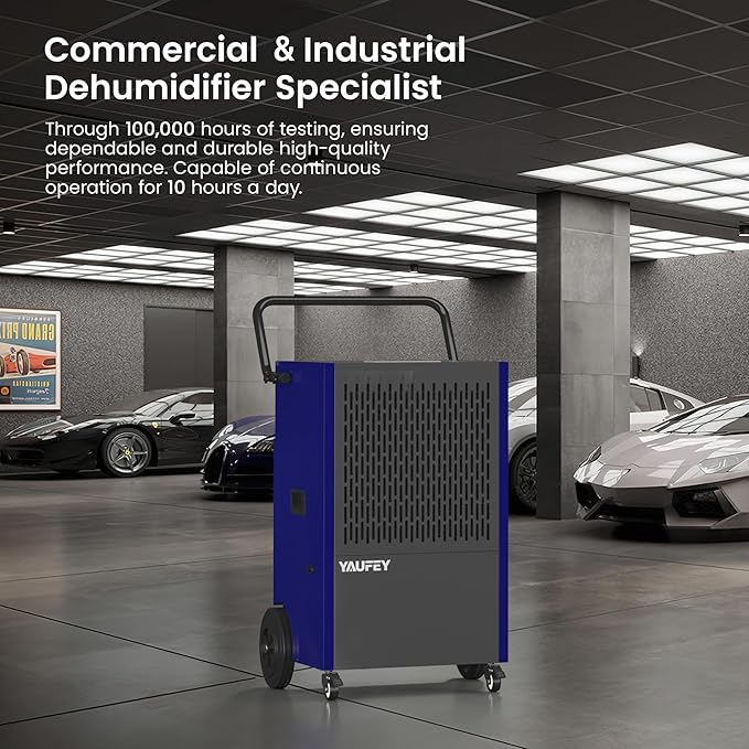 Yaufey 216 Pints Commercial Dehumidifier with Pump, for Basement up to 8500 Sq. Ft, Large Capacity Industrial Dehumidifier for Large Room with Intelligent Humidity Control