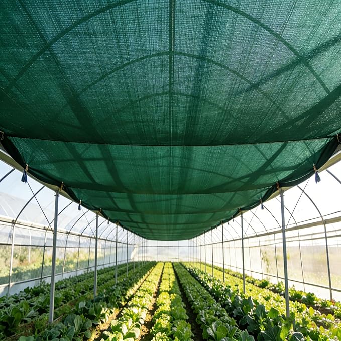 80% Shade Fabric Sun Shade Cloth Privacy Screen with Reinforced Grommets,12×24FT Shading Antifreezing for Plants Cover,Greenhouse, Barns Kennel,Patio,Tomatoes