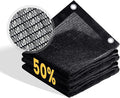 VICLLAX 50% Shade Cloth, 7x8FT Durable Black Mesh Trap with Every 3 FT Grommet, Sun Shade Fabric Netting for for Plants Cover, Greenhouse, Chicken Coop, Barn Kennel, Garden Patio