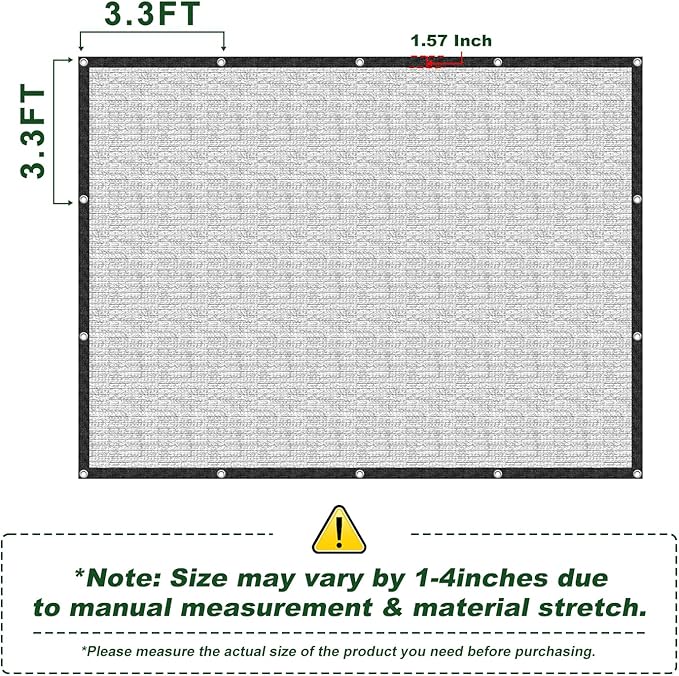 Aluminet Shade Cloth, 8x10FT 99% Heat Reflective Tarp for Blocking Sun with Reinforced Stainless Steel Grommets for Pergola Shade Cover, Garden, Cars, Dogs, Greenhouse