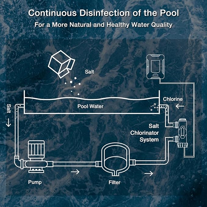 Saltwater Pool Chlorinator System with Built-in Timer & Removable Titanium Cell, 2 Year Limited Warranty, Heavy Duty Salt Chlorine Generator for In-Ground Pools up to 46,000 Gallons