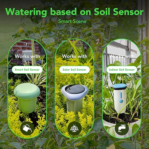 WiFi Automatic Plant Waterer: Smart Drip Irrigation System, DIY Automatic Drip Irrigation Kit for 10 Potted Plants, App Control, Water Shortage Alert, for Garden, Greenhouse, Potted Plants