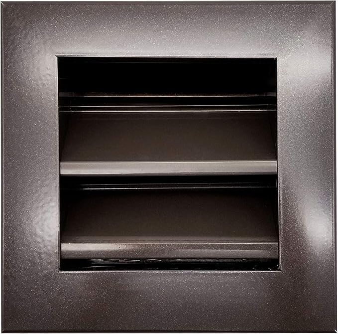 HVAC Premium 6"W x 6"H Aluminum Exterior Gable Louver Vent for Walls & Crawlspace - Weather-Resistant Air Grille with Screen Mesh - Brown [Outer Dimensions 7.75"W x 7.75"H]