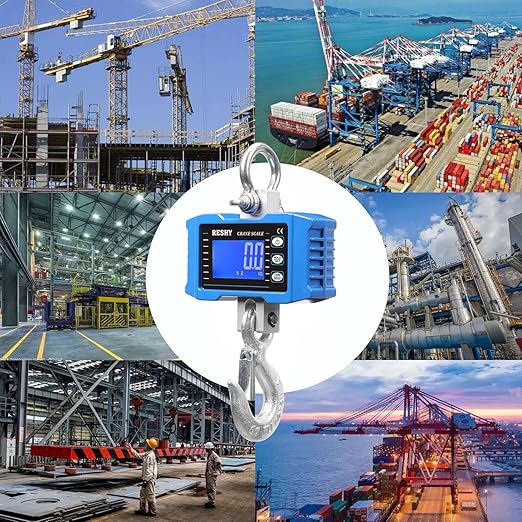 RESHY Digital Crane Scale 2200lb/1000Kg Digital Hanging Scale Industrial Heavy Duty Crane Scale for Farm,Deer,Livestock,Factory,Construction,Hunting CE Certified