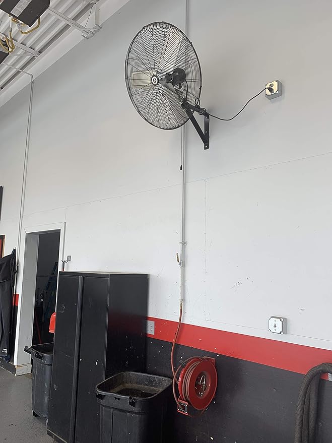 TPI Corporation Single Phase Wall Mount Commercial Circulator – 30" Diameter, 120 Volt Exhaust Fan – Ventilation Fans. Commercial Extractor Fans