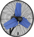 Pro 24" Industrial Wall Mount Fan, 9500 CFM High Velocity Metal Wall Fan, IP44 Waterproof Oscillating 3-Speed Outdoor Commercial Fan for Garage, Warehouse, Patio, Workshop