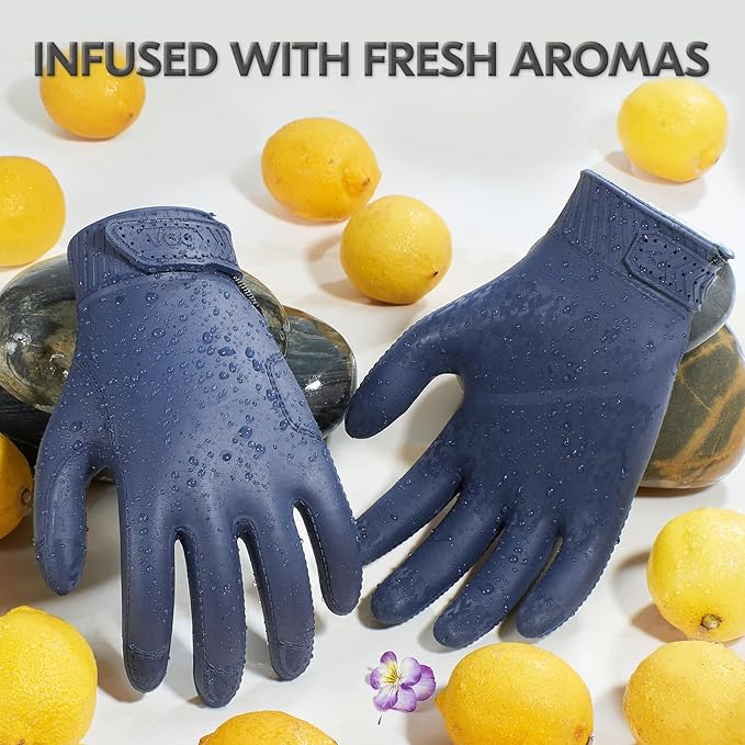 Vgo... NGG X1 Chemical Resistant Work Gloves,Starﬁsh-Gen Seamless Gription Work Gloves,Reusable,Waterproof (TP1147)