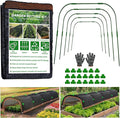 Garden Shade Cloth Kit 78.7"x59" Garden Sun Shade Cloth with Hoops for Heat Protection 75% Black Plant Shade Cloth Garden Greenhouse Grow Tunnel Shade Cloth Row Cover for Outdoor Plants Vegetables