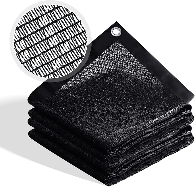 30% Shade Cloth for Garden, Customizing Outdoor Sun Shade Netting with Reinforced Grommets, Pergola Shade Cover Mesh Tarp for Plants Patio Greenhouse Chicken Coop, 19x22 FT, Black