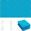 Cool Area Sun Shade Cloth with Grommets 8×9 FT Shade Panel Shade Tarp Screen Fabic for Outdoor Patio Pergola Cover Deck Garden, Turquoise Blue (Customized)