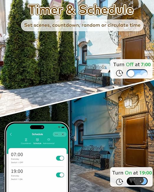 NineLeaf Smart Plug, WiFi Plugs Compatible with Alexa and Google Home, Smart Outlet Timer with APP Remote Control, 2.4GHz Wi-Fi Only, No Hub Required, TUV FCC Listed,2 Set(2 Wi-Fi outlets+2 switches)