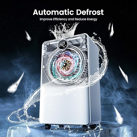 CHIVALZ 1800 Sq.Ft Dehumidifier for Basement, Quiet Dehumidifier for Home, Bedroom, Bathroom, Humidity Display, with Drain Hose, Auto Shut Off, 3 Modes, Timer, Auto Defrost, Child Lock, White 1Pack